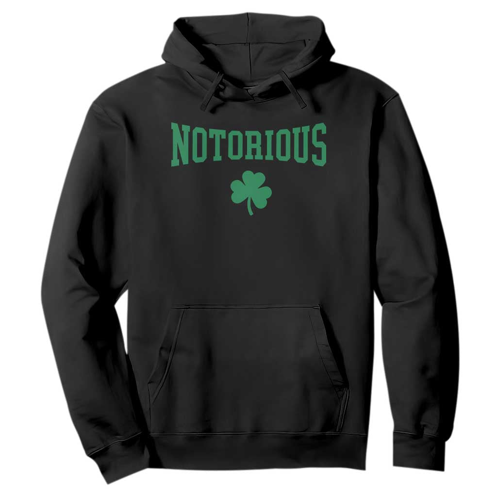 Irish Pride Boxing Fighting Notorious Hoodie Retro Shamrock Varsity Irish Lucky Clover Graphic TS10 S Black Print Your Wear