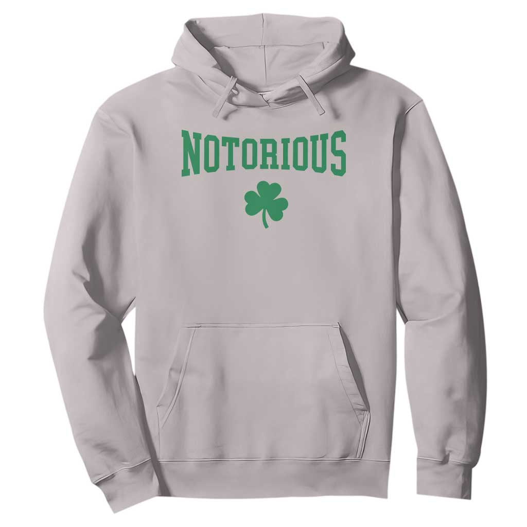 Irish Pride Boxing Fighting Notorious Hoodie Retro Shamrock Varsity Irish Lucky Clover Graphic TS10 Ice Gray Print Your Wear