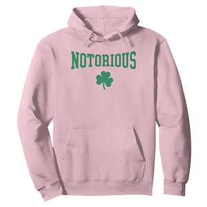 Irish Pride Boxing Fighting Notorious Hoodie Retro Shamrock Varsity Irish Lucky Clover Graphic TS10 Light Pink Print Your Wear