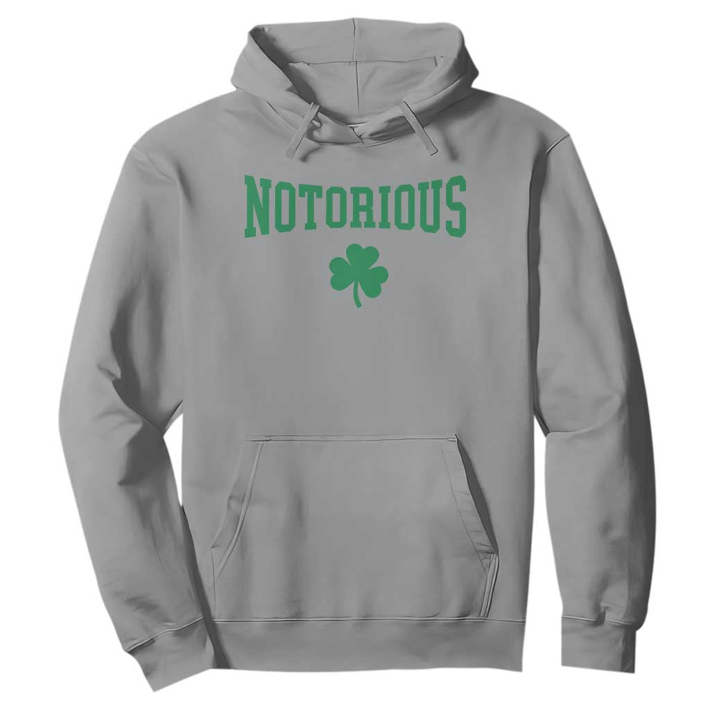 Irish Pride Boxing Fighting Notorious Hoodie Retro Shamrock Varsity Irish Lucky Clover Graphic TS10 Sport Gray Print Your Wear