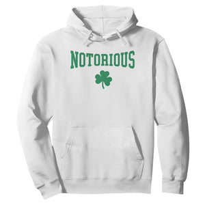 Irish Pride Boxing Fighting Notorious Hoodie Retro Shamrock Varsity Irish Lucky Clover Graphic TS10 White Print Your Wear