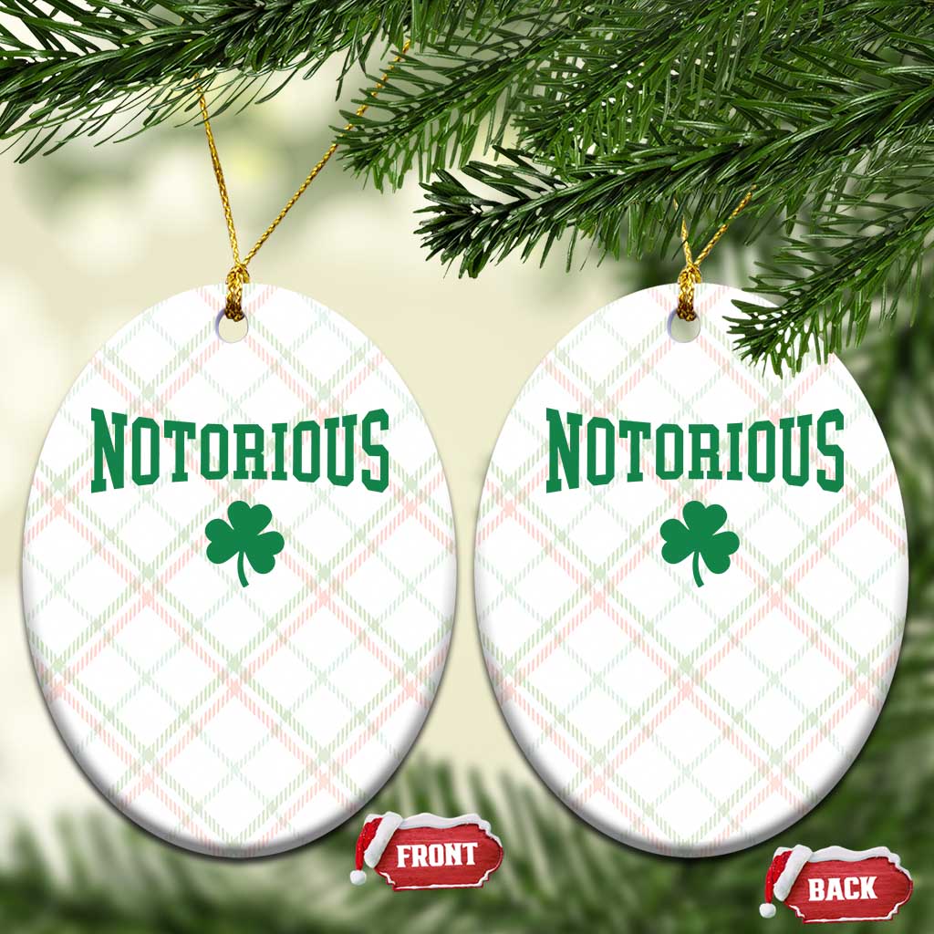 Irish Pride Boxing Fighting Notorious Ceramic Ornament Retro Shamrock Varsity Irish Lucky Clover Graphic TS10 Print Your Wear