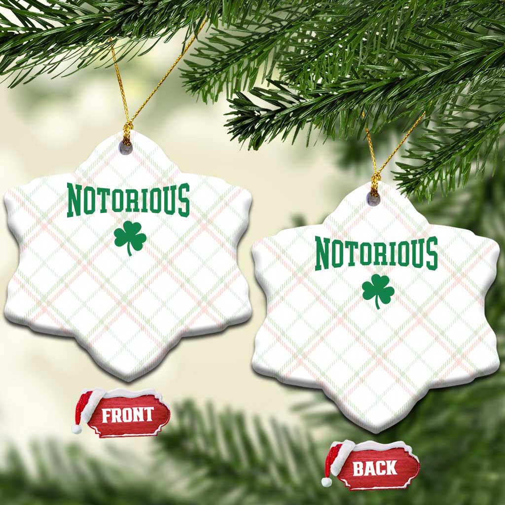 Irish Pride Boxing Fighting Notorious Ceramic Ornament Retro Shamrock Varsity Irish Lucky Clover Graphic TS10 Print Your Wear