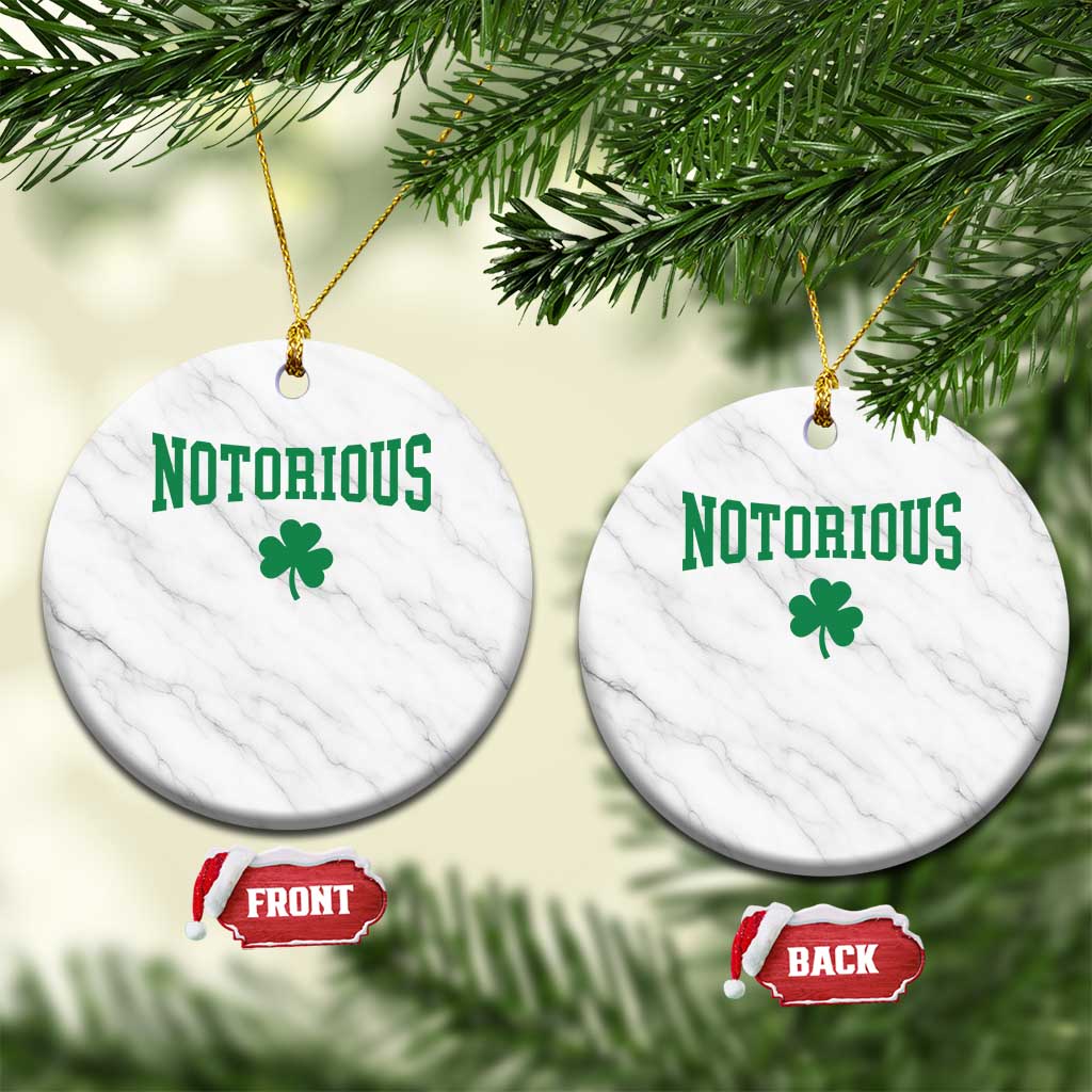 Irish Pride Boxing Fighting Notorious Ceramic Ornament Retro Shamrock Varsity Irish Lucky Clover Graphic TS10 1pc White Marble Print Your Wear
