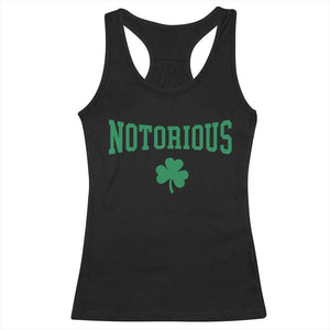 Irish Pride Boxing Fighting Notorious Racerback Tank Top Retro Shamrock Varsity Irish Lucky Clover Graphic TS10 Black Print Your Wear