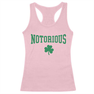 Irish Pride Boxing Fighting Notorious Racerback Tank Top Retro Shamrock Varsity Irish Lucky Clover Graphic TS10 Light Pink Print Your Wear