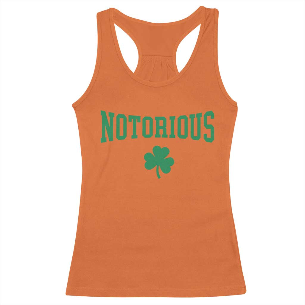Irish Pride Boxing Fighting Notorious Racerback Tank Top Retro Shamrock Varsity Irish Lucky Clover Graphic TS10 Orange Print Your Wear