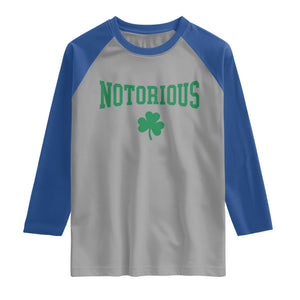 Irish Pride Boxing Fighting Notorious Raglan Shirt Retro Shamrock Varsity Irish Lucky Clover Graphic TS10 Sport Gray Royal Print Your Wear