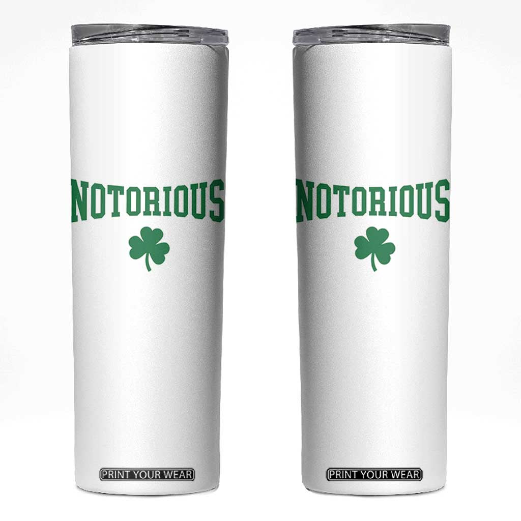 Irish Pride Boxing Fighting Notorious Skinny Tumbler Retro Shamrock Varsity Irish Lucky Clover Graphic TS10 White Print Your Wear