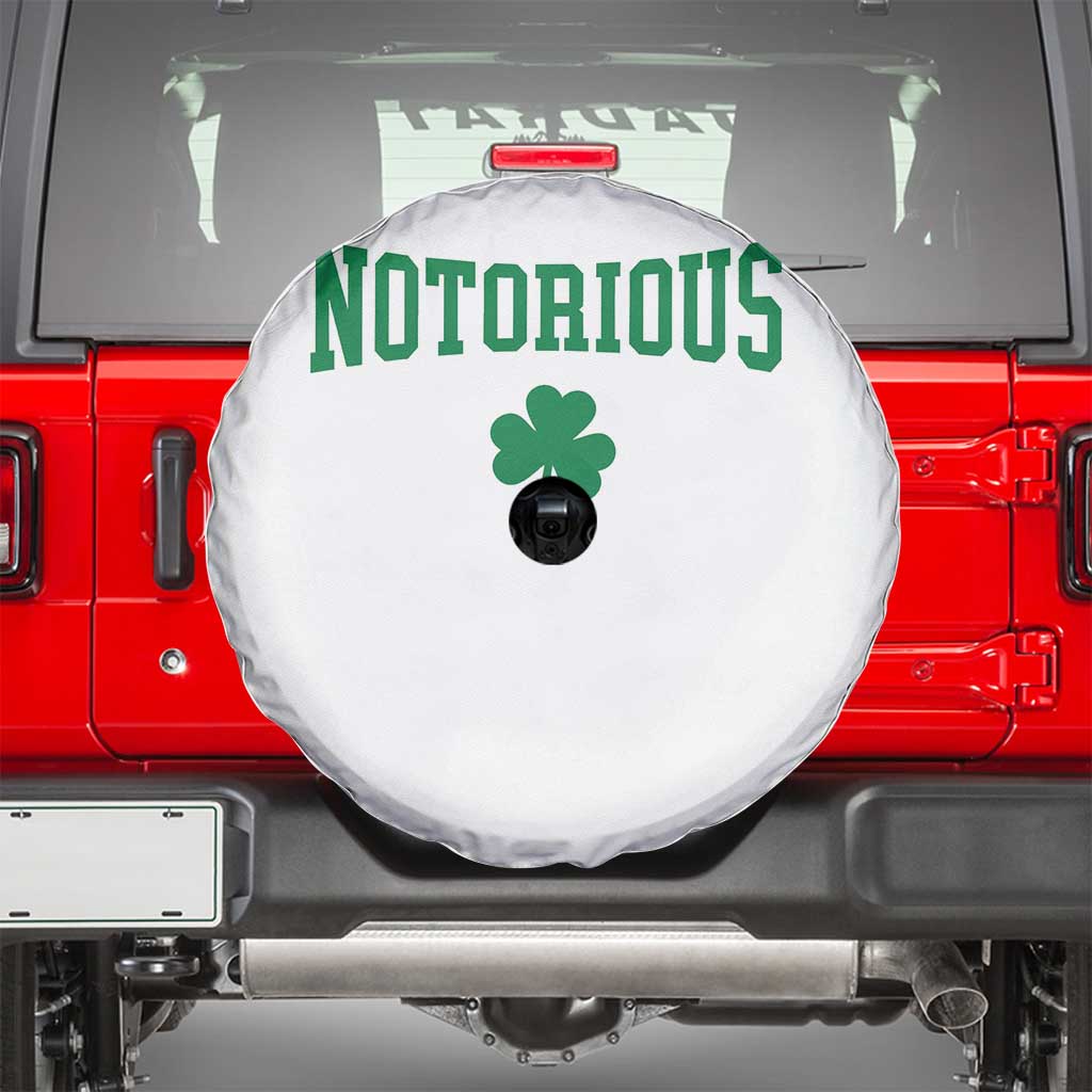 Irish Pride Boxing Fighting Notorious Spare Tire Cover Retro Shamrock Varsity Irish Lucky Clover Graphic TS10 White Print Your Wear