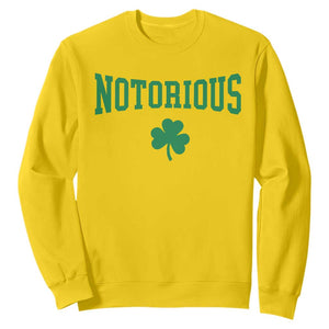 Irish Pride Boxing Fighting Notorious Sweatshirt Retro Shamrock Varsity Irish Lucky Clover Graphic TS10 Daisy Print Your Wear