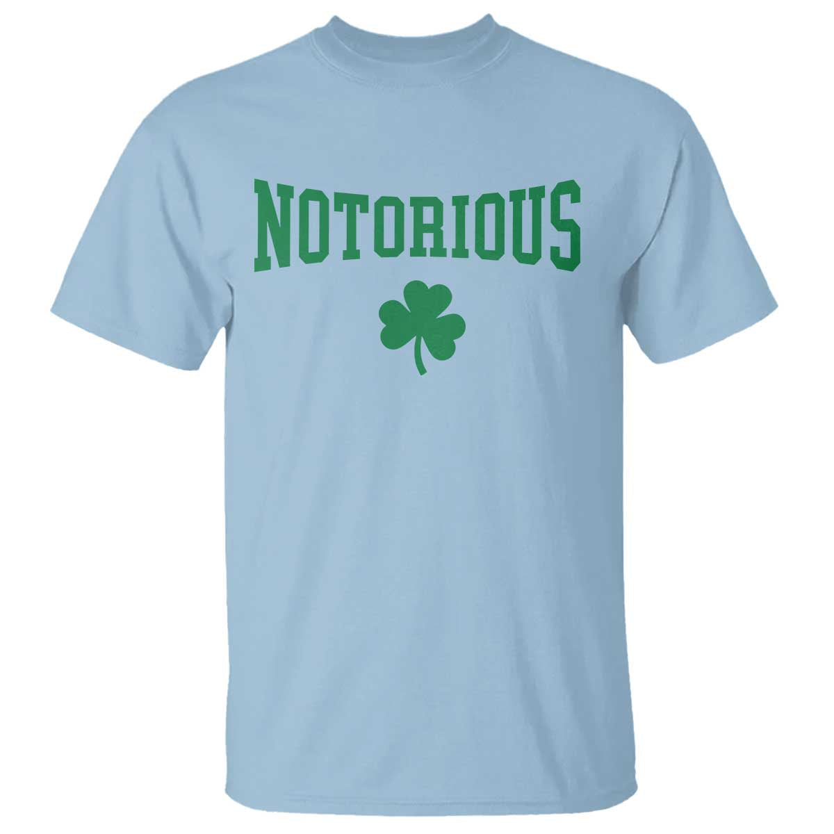 Irish Pride Boxing Fighting Notorious T Shirt Retro Shamrock Varsity Irish Lucky Clover Graphic TS10 Light Blue Print Your Wear