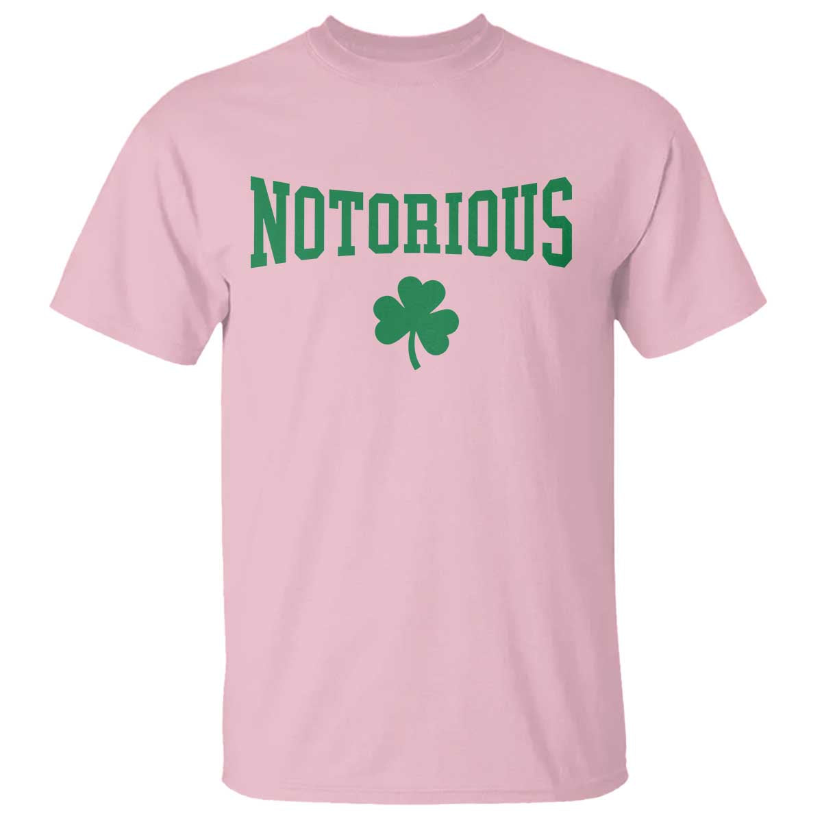 Irish Pride Boxing Fighting Notorious T Shirt Retro Shamrock Varsity Irish Lucky Clover Graphic TS10 Light Pink Print Your Wear