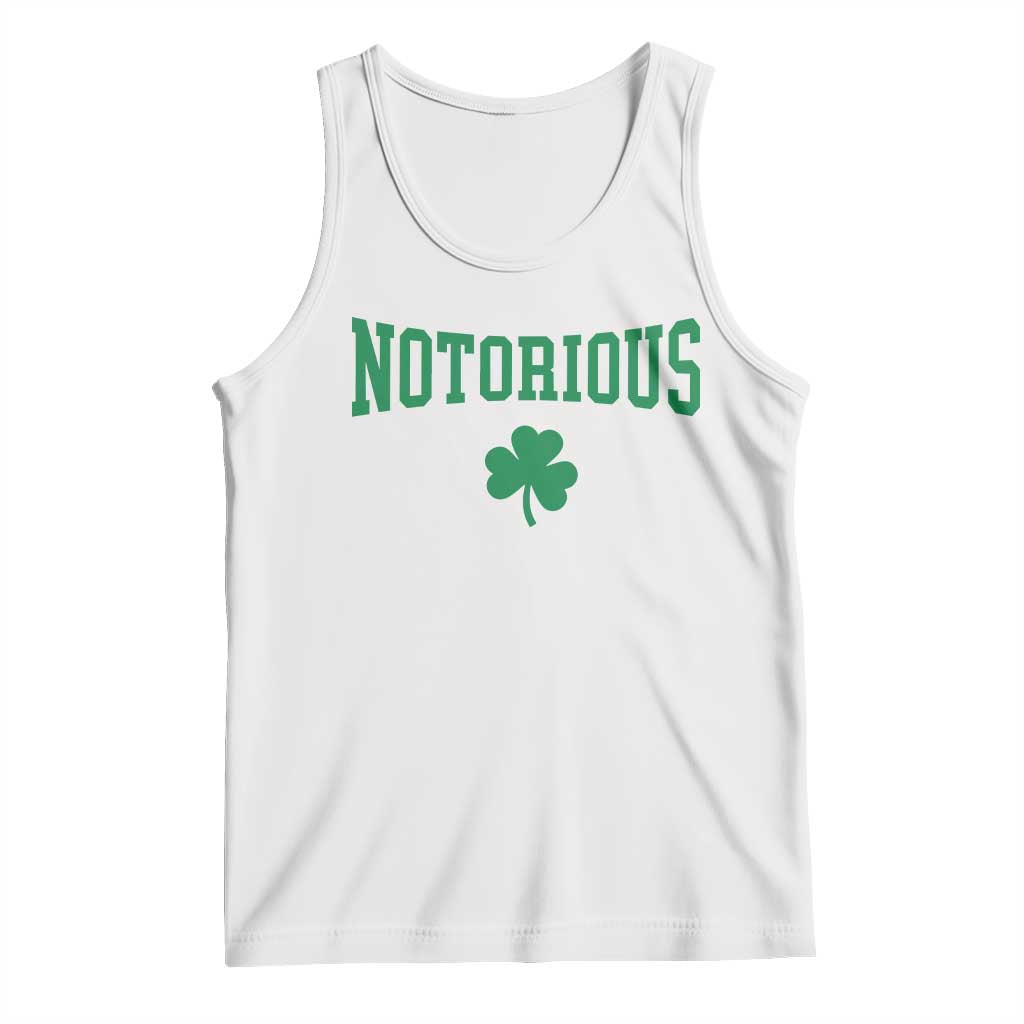 Irish Pride Boxing Fighting Notorious Tank Top Retro Shamrock Varsity Irish Lucky Clover Graphic TS10 White Print Your Wear