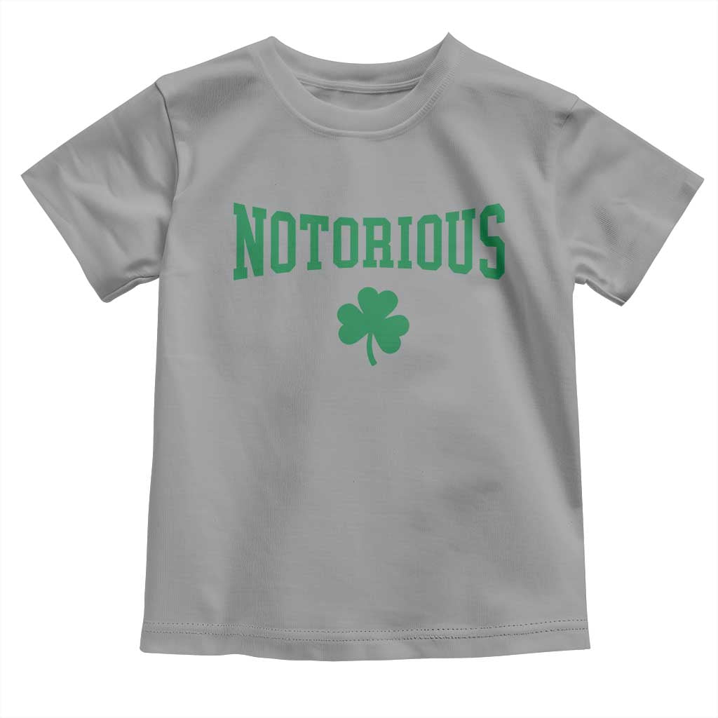 Irish Pride Boxing Fighting Notorious Toddler T Shirt Retro Shamrock Varsity Irish Lucky Clover Graphic TS10 Sport Gray Print Your Wear