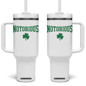 Irish Pride Boxing Fighting Notorious Tumbler With Handle Retro Shamrock Varsity Irish Lucky Clover Graphic TS10 One Size: 40 oz White Print Your Wear