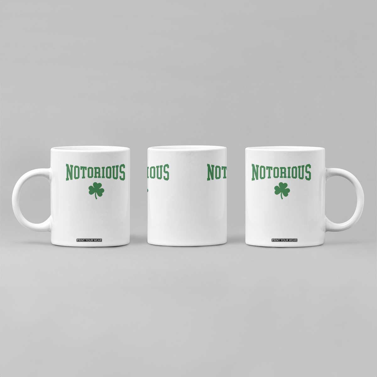 Irish Pride Boxing Fighting Notorious Coffee Mug Retro Shamrock Varsity Irish Lucky Clover Graphic TS10 Print Your Wear