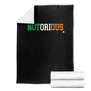 Irish Pride Boxing Fighting Notorious Throw Blanket Irish Flag Lucky Shamrock Graphic TS10 Black Print Your Wear