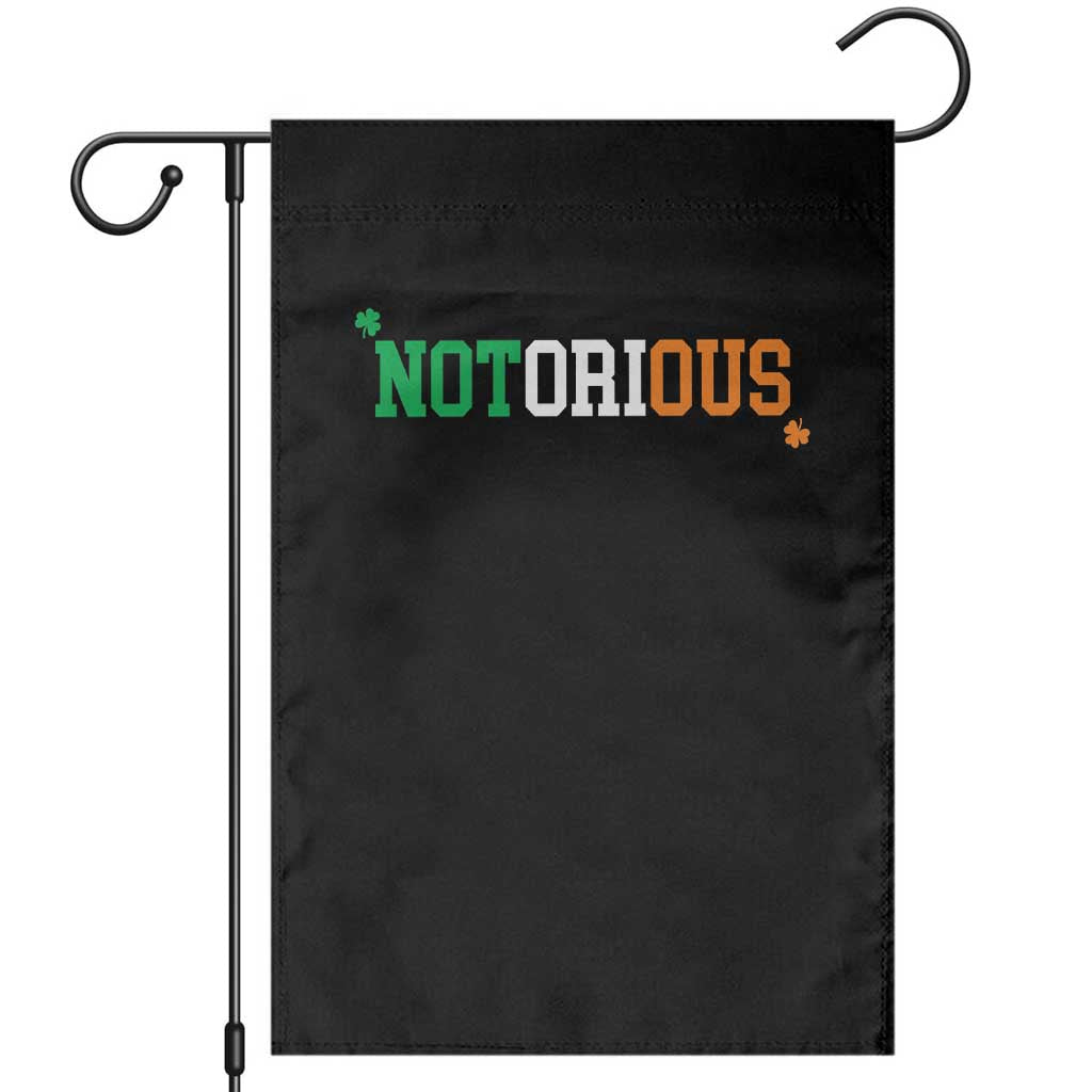 Irish Pride Boxing Fighting Notorious Garden Flag Irish Flag Lucky Shamrock Graphic TS10 Black Print Your Wear
