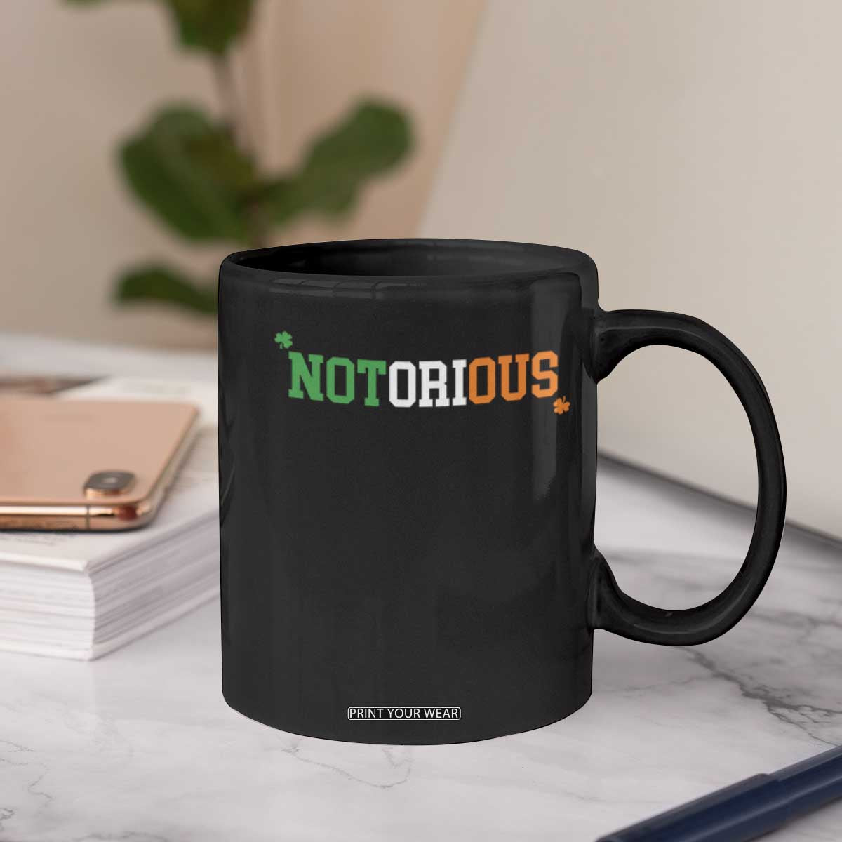 Irish Pride Boxing Fighting Notorious Coffee Mug Irish Flag Lucky Shamrock Graphic TS10 Print Your Wear