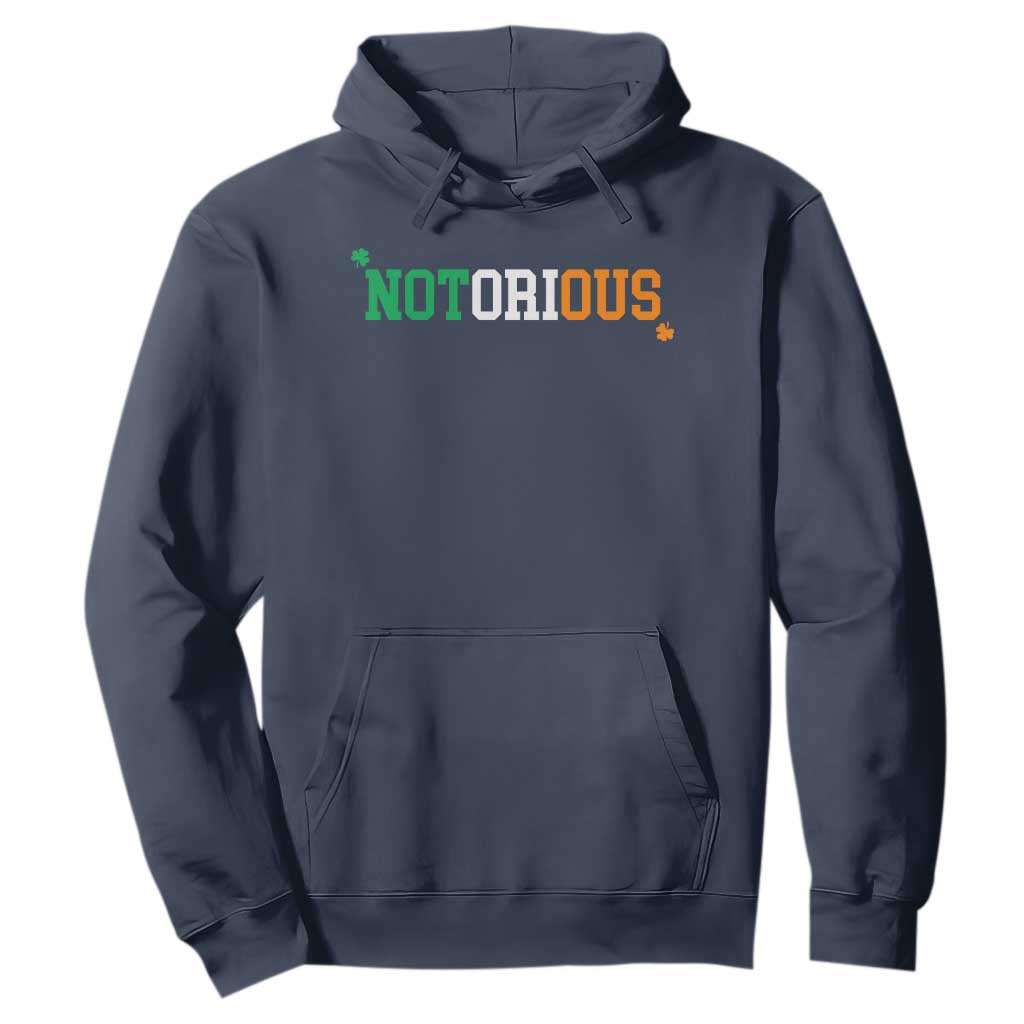 Irish Pride Boxing Fighting Notorious Hoodie Irish Flag Lucky Shamrock Graphic TS10 Navy Print Your Wear