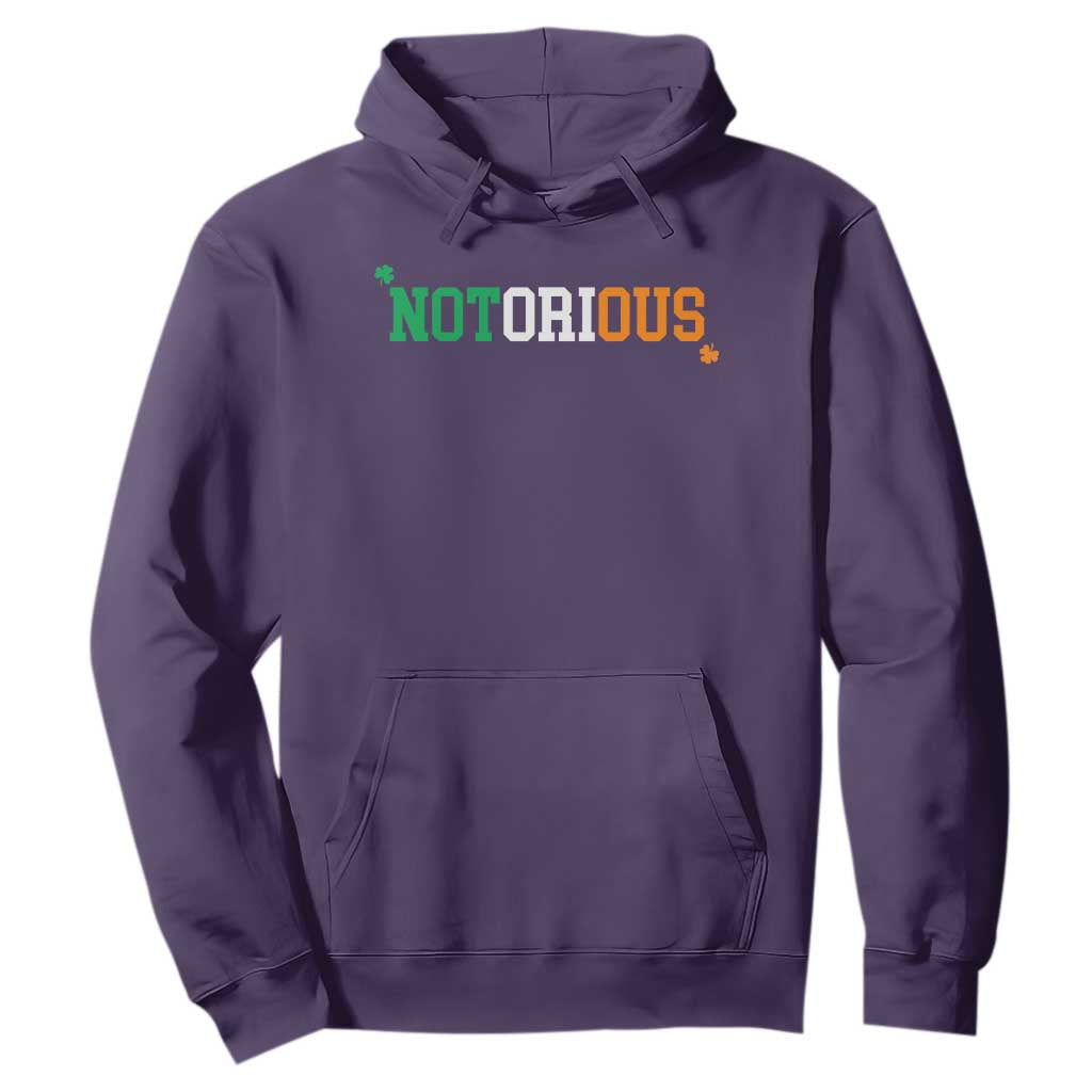 Irish Pride Boxing Fighting Notorious Hoodie Irish Flag Lucky Shamrock Graphic TS10 S Purple Print Your Wear