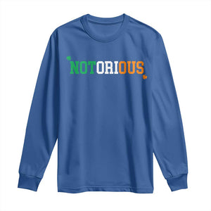 Irish Pride Boxing Fighting Notorious Long Sleeve Shirt Irish Flag Lucky Shamrock Graphic TS10 Royal Blue Print Your Wear