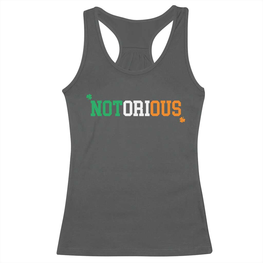 Irish Pride Boxing Fighting Notorious Racerback Tank Top Irish Flag Lucky Shamrock Graphic TS10 Dark Heather Print Your Wear