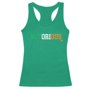 Irish Pride Boxing Fighting Notorious Racerback Tank Top Irish Flag Lucky Shamrock Graphic TS10 Irish Green Print Your Wear