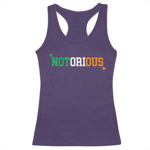 Irish Pride Boxing Fighting Notorious Racerback Tank Top Irish Flag Lucky Shamrock Graphic TS10 Purple Print Your Wear