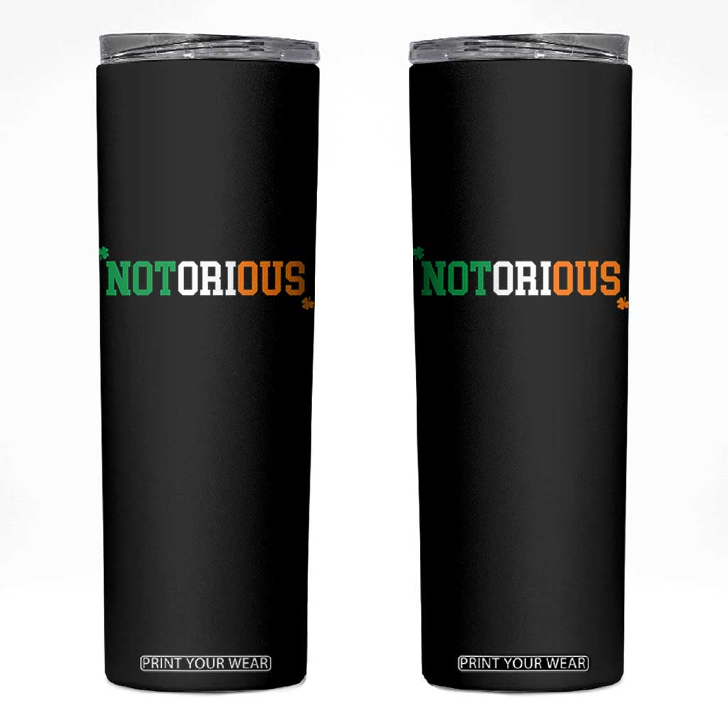 Irish Pride Boxing Fighting Notorious Skinny Tumbler Irish Flag Lucky Shamrock Graphic TS10 Black Print Your Wear