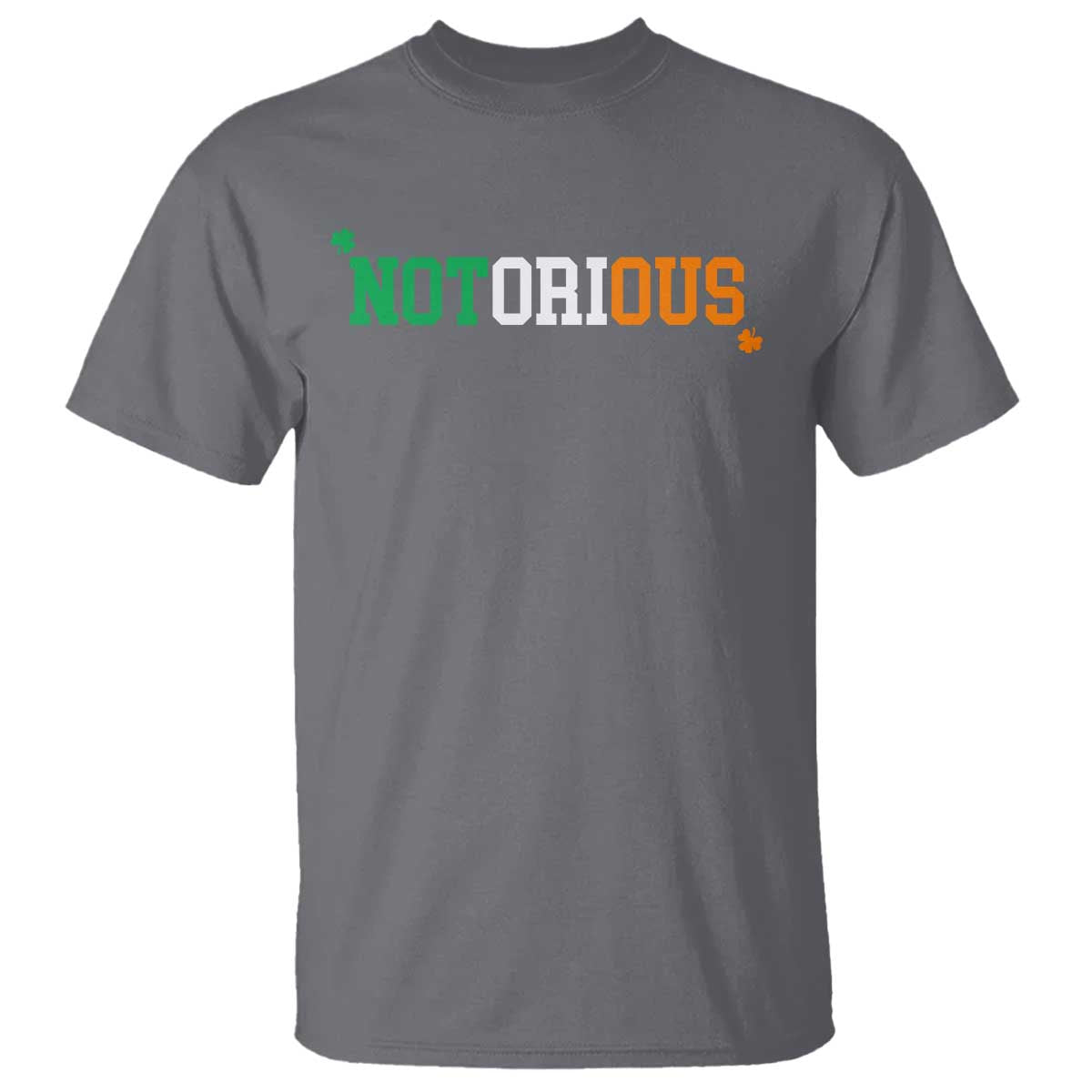 Irish Pride Boxing Fighting Notorious T Shirt Irish Flag Lucky Shamrock Graphic TS10 Charcoal Print Your Wear
