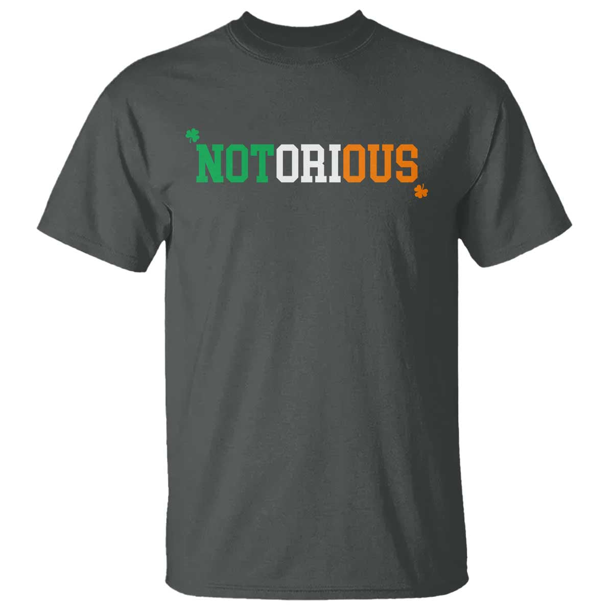 Irish Pride Boxing Fighting Notorious T Shirt Irish Flag Lucky Shamrock Graphic TS10 Dark Heather Print Your Wear