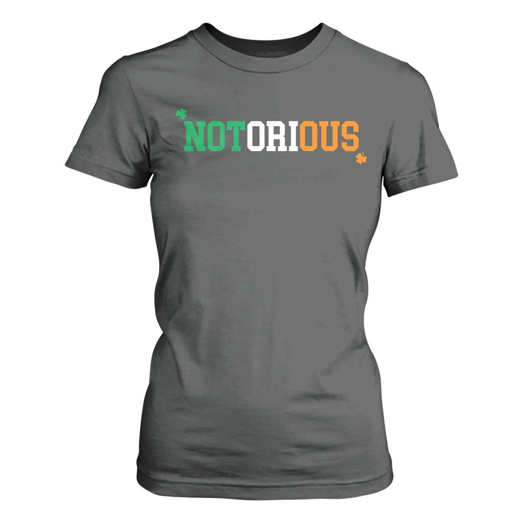 Irish Pride Boxing Fighting Notorious T Shirt For Women Irish Flag Lucky Shamrock Graphic TS10 Dark Heather Print Your Wear