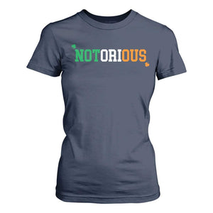 Irish Pride Boxing Fighting Notorious T Shirt For Women Irish Flag Lucky Shamrock Graphic TS10 Navy Print Your Wear