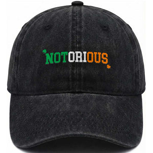 Irish Pride Boxing Fighting Notorious Washed Cotton Baseball Cap Irish Flag Lucky Shamrock Graphic TS10 Print Your Wear