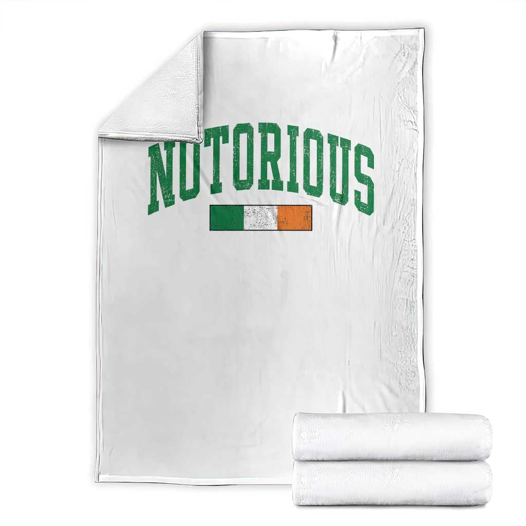 Vintage Irish Flag Notorious Throw Blanket Boxing Fans TS10 White Print Your Wear