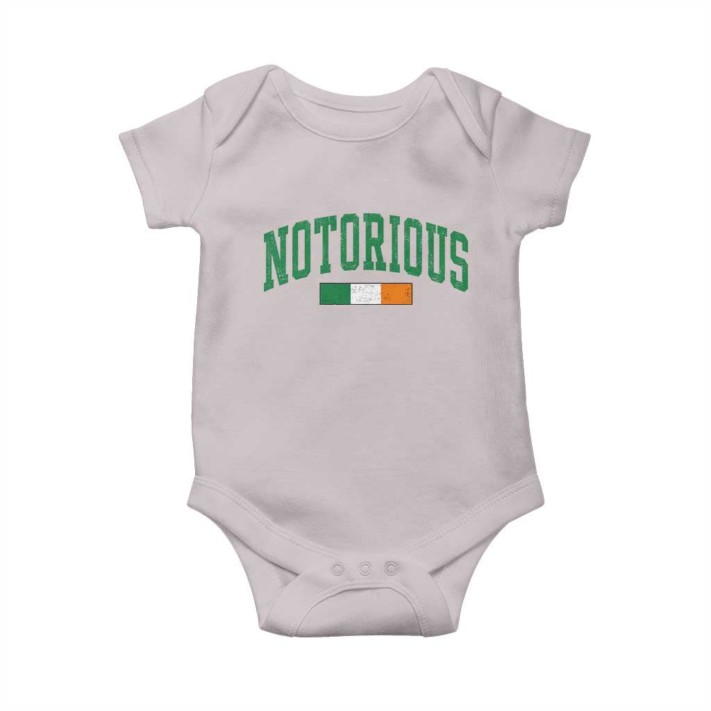 Vintage Irish Flag Notorious Baby Onesie Boxing Fans TS10 Ice Gray Print Your Wear