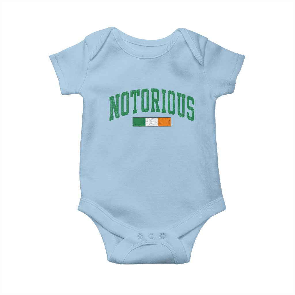 Vintage Irish Flag Notorious Baby Onesie Boxing Fans TS10 Light Blue Print Your Wear