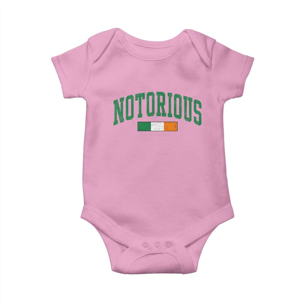 Vintage Irish Flag Notorious Baby Onesie Boxing Fans TS10 Light Pink Print Your Wear