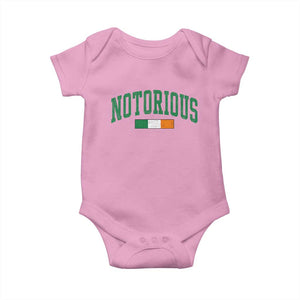 Vintage Irish Flag Notorious Baby Onesie Boxing Fans TS10 Light Pink Print Your Wear