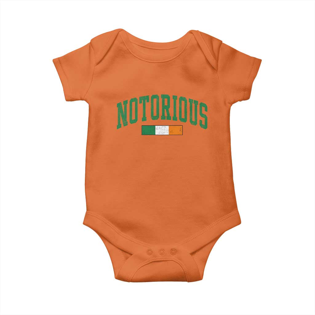 Vintage Irish Flag Notorious Baby Onesie Boxing Fans TS10 Orange Print Your Wear