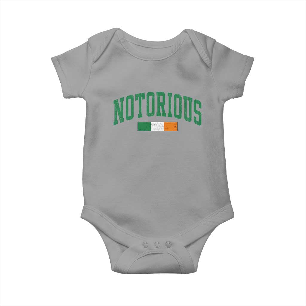 Vintage Irish Flag Notorious Baby Onesie Boxing Fans TS10 Sport Gray Print Your Wear
