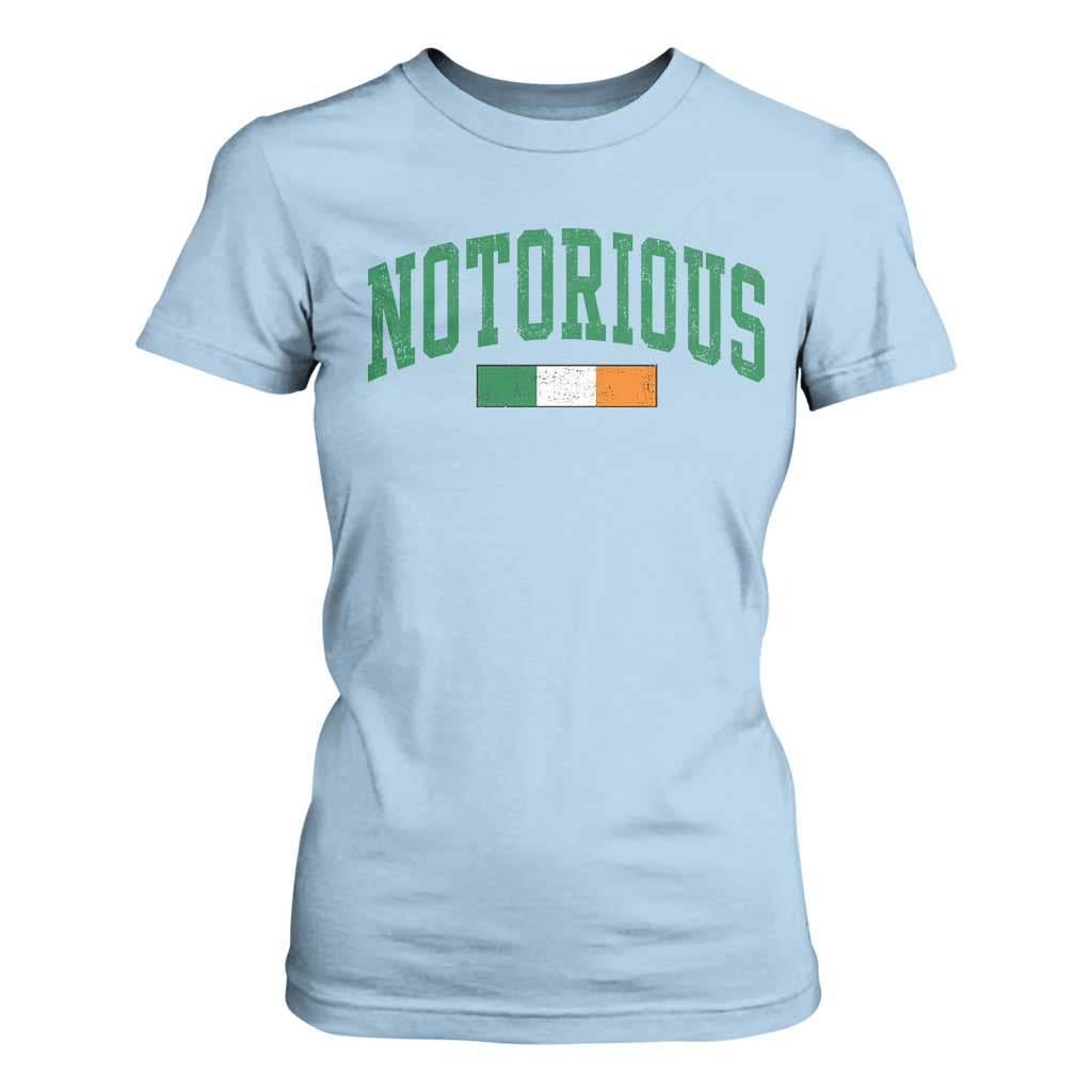 Vintage Irish Flag Notorious T Shirt For Women Boxing Fans TS10 Light Blue Print Your Wear