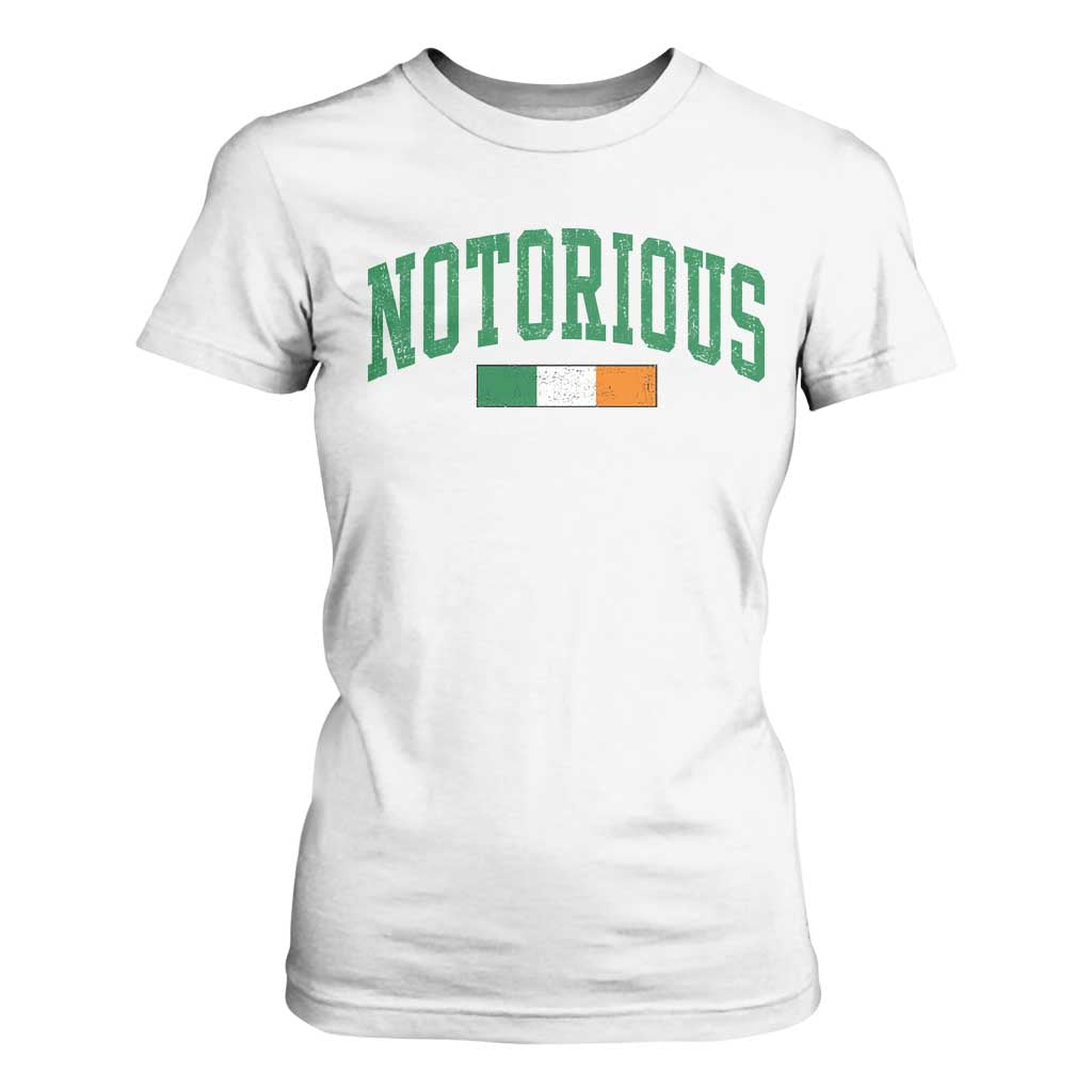 Vintage Irish Flag Notorious T Shirt For Women Boxing Fans TS10 White Print Your Wear