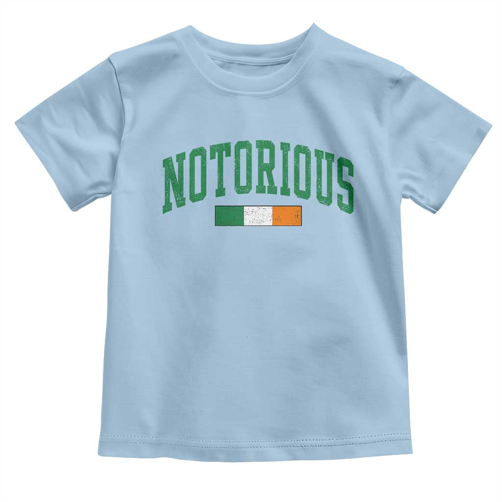 Vintage Irish Flag Notorious Toddler T Shirt Boxing Fans TS10 Light Blue Print Your Wear