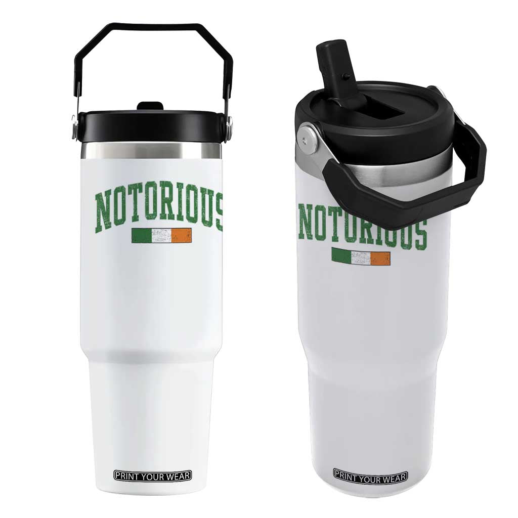 Vintage Irish Flag Notorious Flip Straw Tumbler Boxing Fans TS10 One Size: 30 oz White Print Your Wear