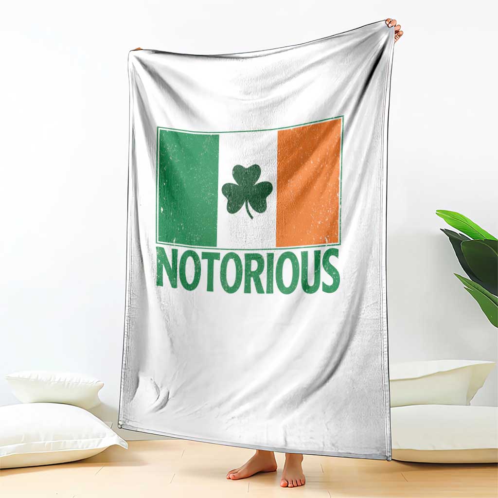 Irish Pride Boxing Fighting Notorious Throw Blanket Vintage Ireland Flag Irish Retro Throwback TS10 Print Your Wear
