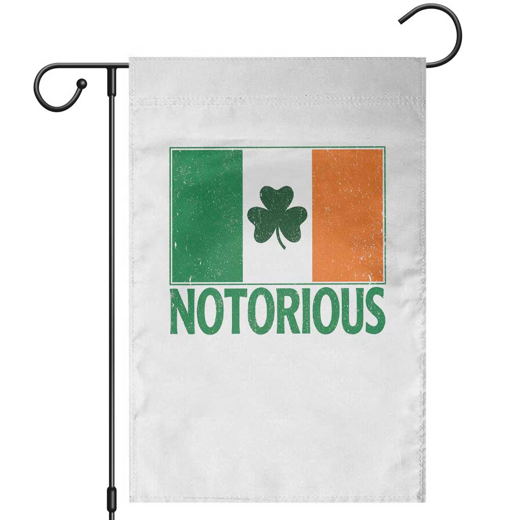Irish Pride Boxing Fighting Notorious Garden Flag Vintage Ireland Flag Irish Retro Throwback TS10 White Print Your Wear