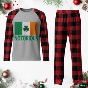 Irish Pride Boxing Fighting Notorious Plaid Pajama Set Vintage Ireland Flag Irish Retro Throwback TS10 Buffalo Plaid Print Your Wear